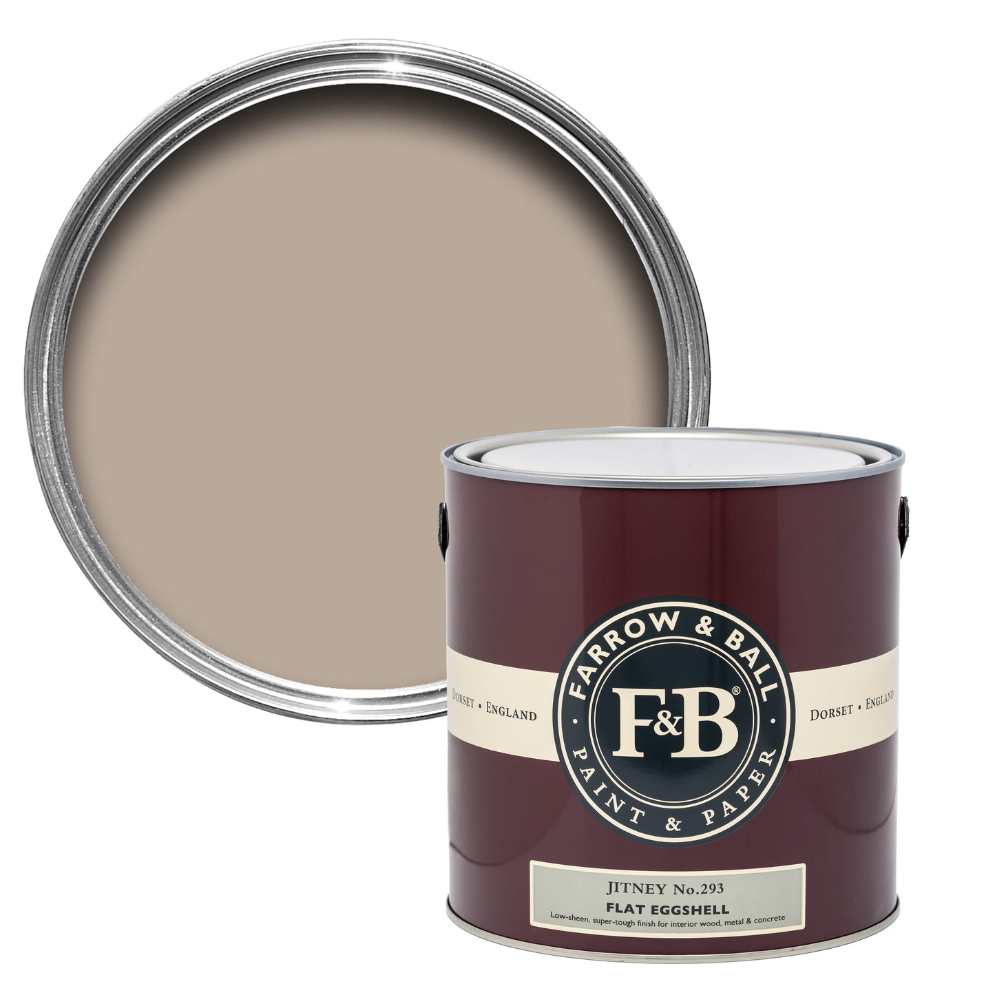 Farrow & Ball 2.5L Flat Eggshell Jitney No.293