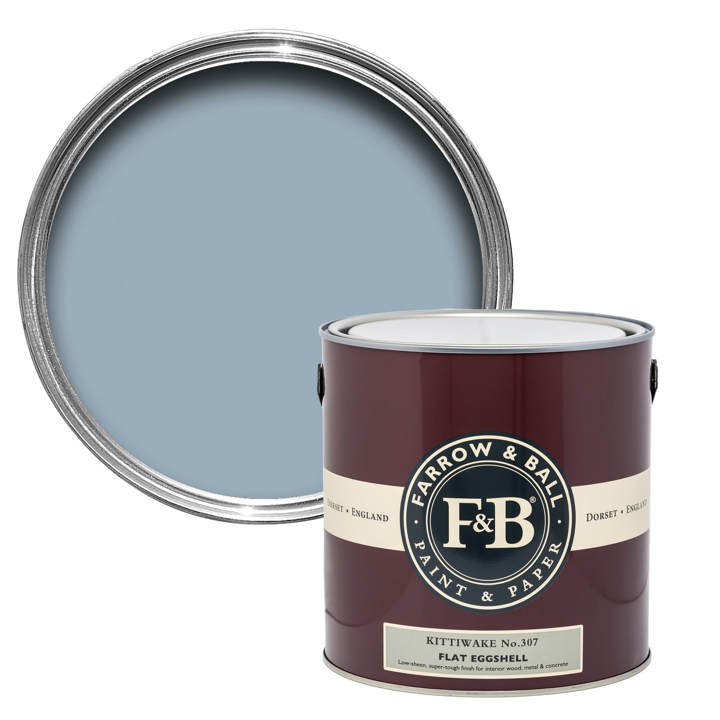 Farrow & Ball 5L Flat Eggshell Kittiwake No.307