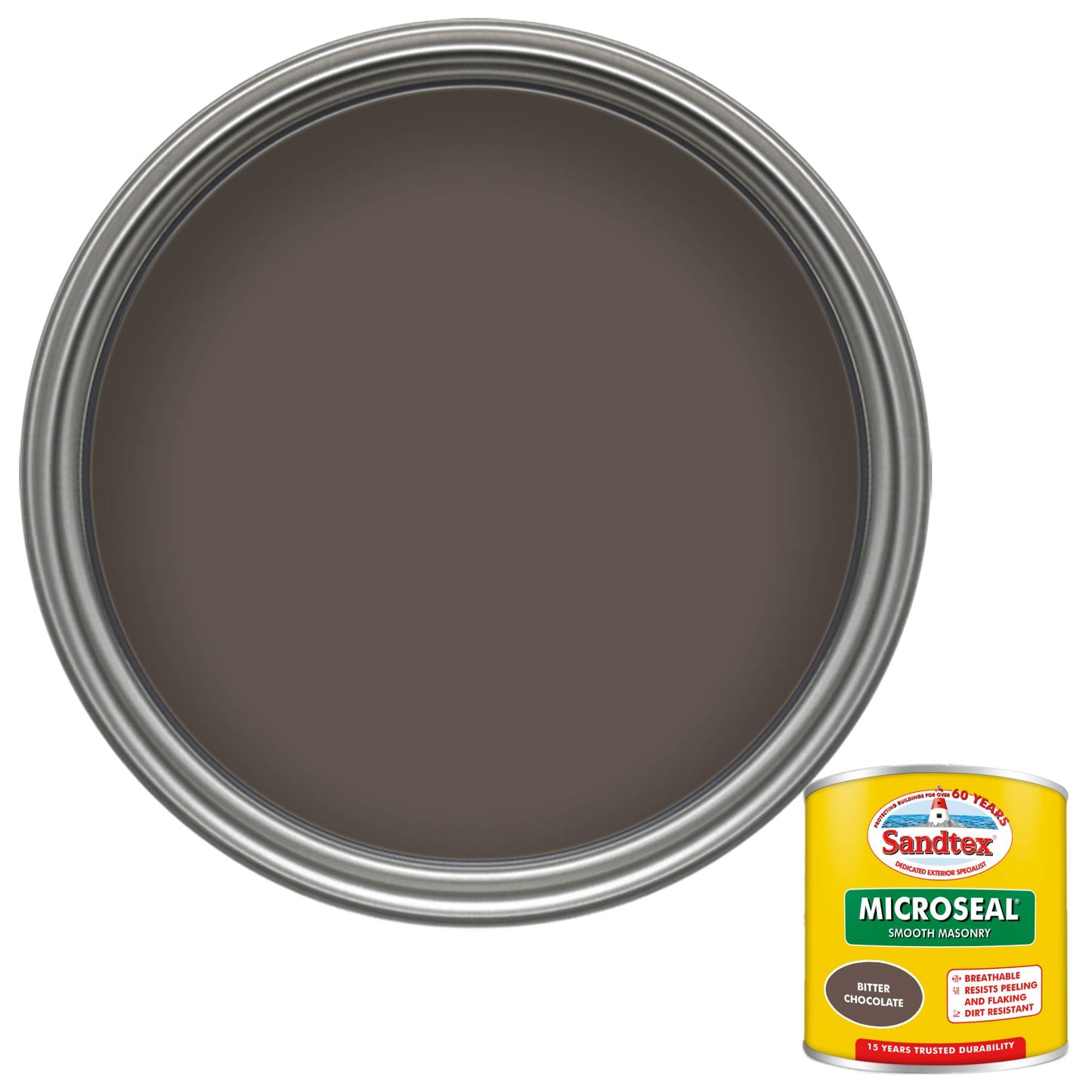 Sandtex 15 Year Weatherproof Exterior Wall Paint - Bitter Chocolate