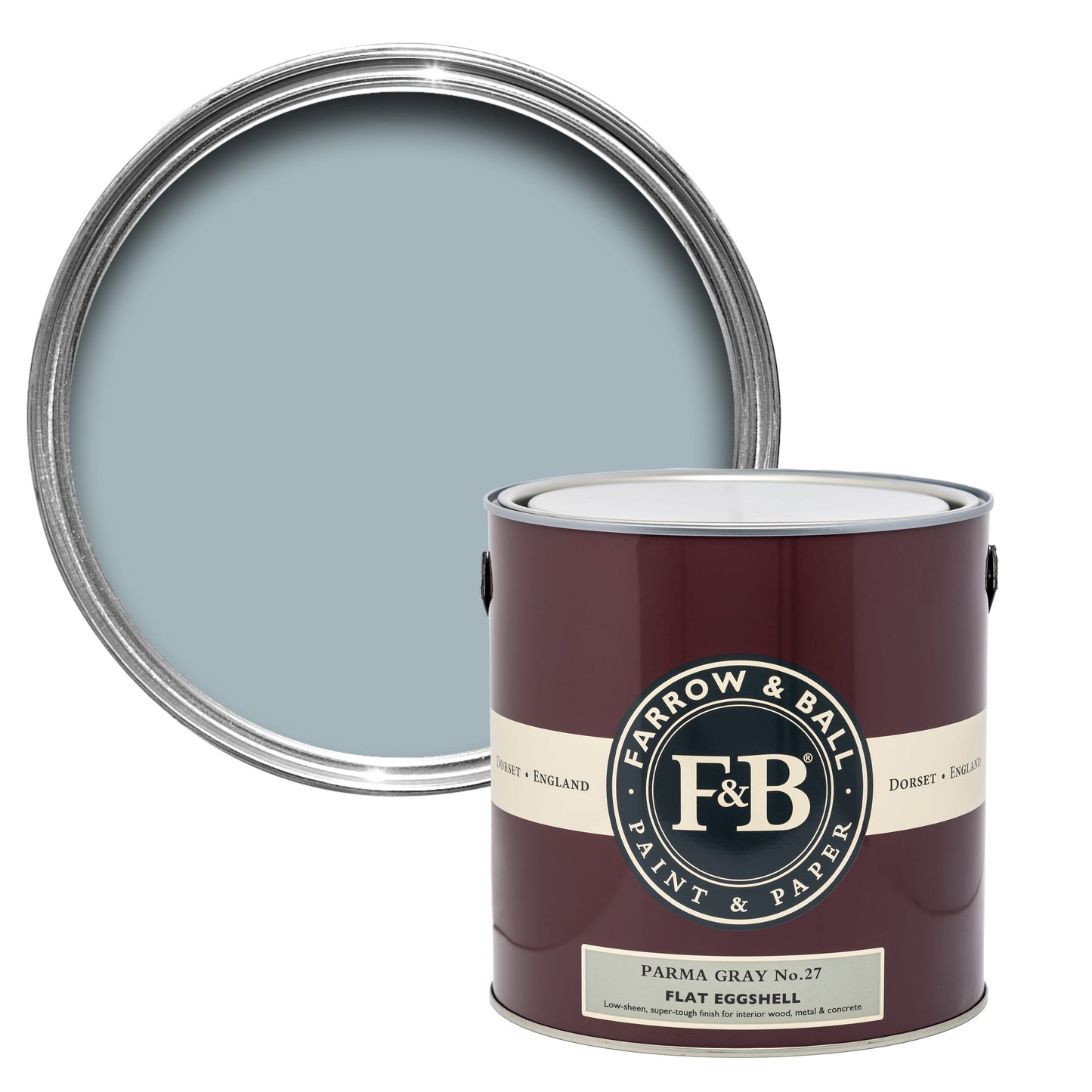 Farrow & Ball 750ml Flat Eggshell Parma Gray No.27