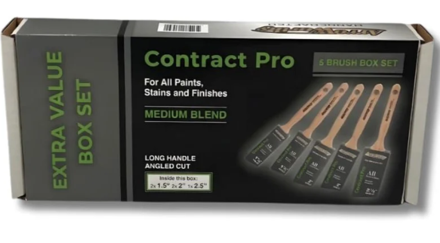 Arroworthy Contract Pro Angle Cut Brush Set Special Value 5 Pack