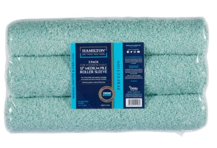 Hamilton Perfection Medium Pile Roller TRIPLE PACK - 12"X 3
