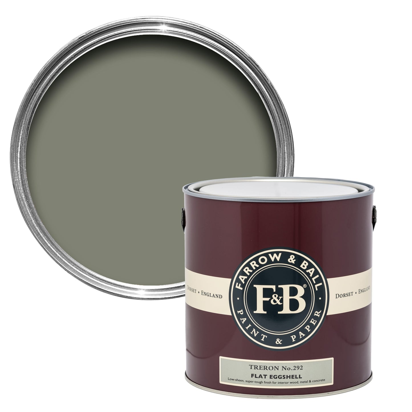 Farrow & Ball 2.5L Flat Eggshell Treron No.292