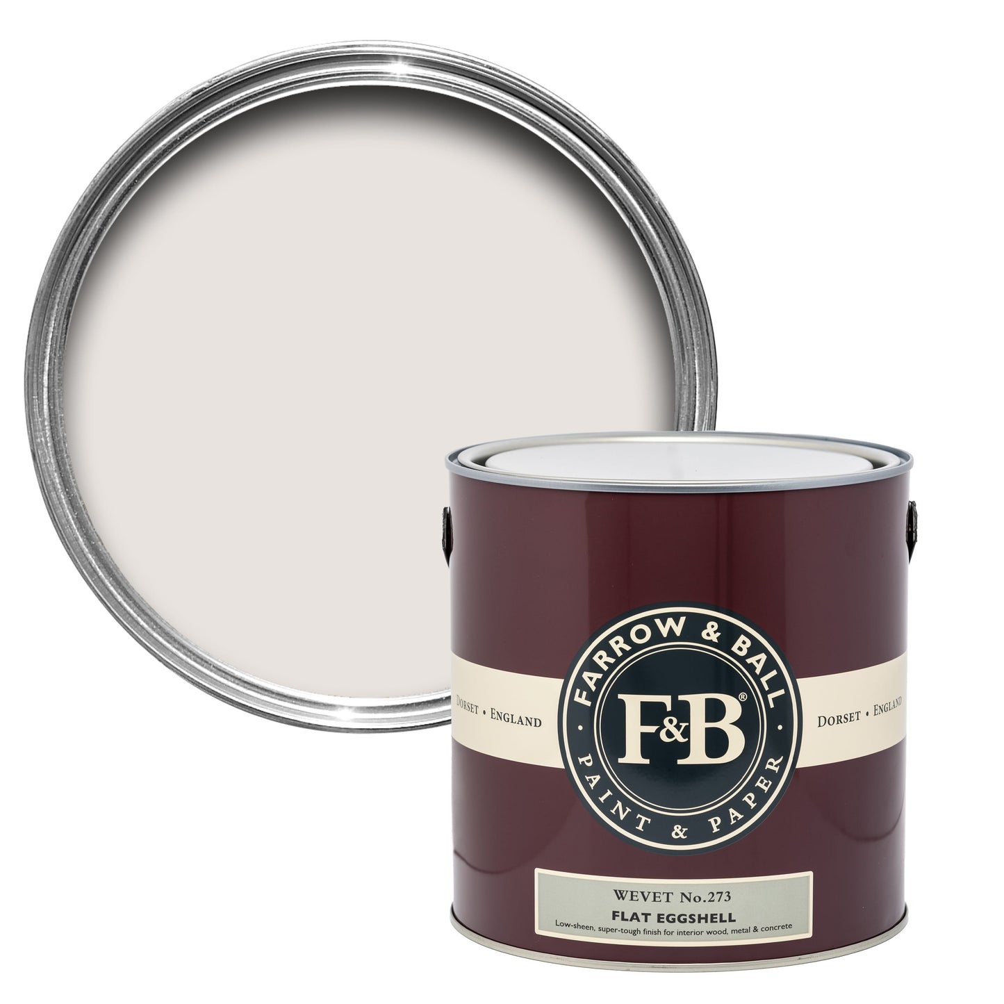 Farrow & Ball 2.5L Flat Eggshell Wevet No.273