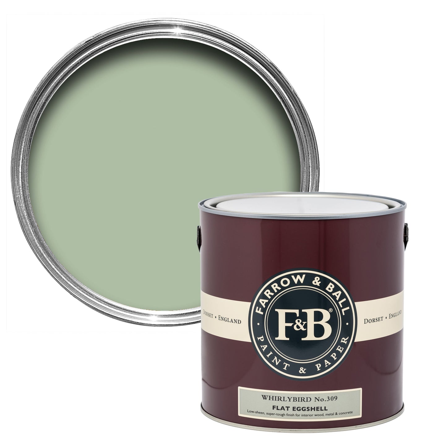 Farrow & Ball 2.5L Flat Eggshell Whirlybird No.309
