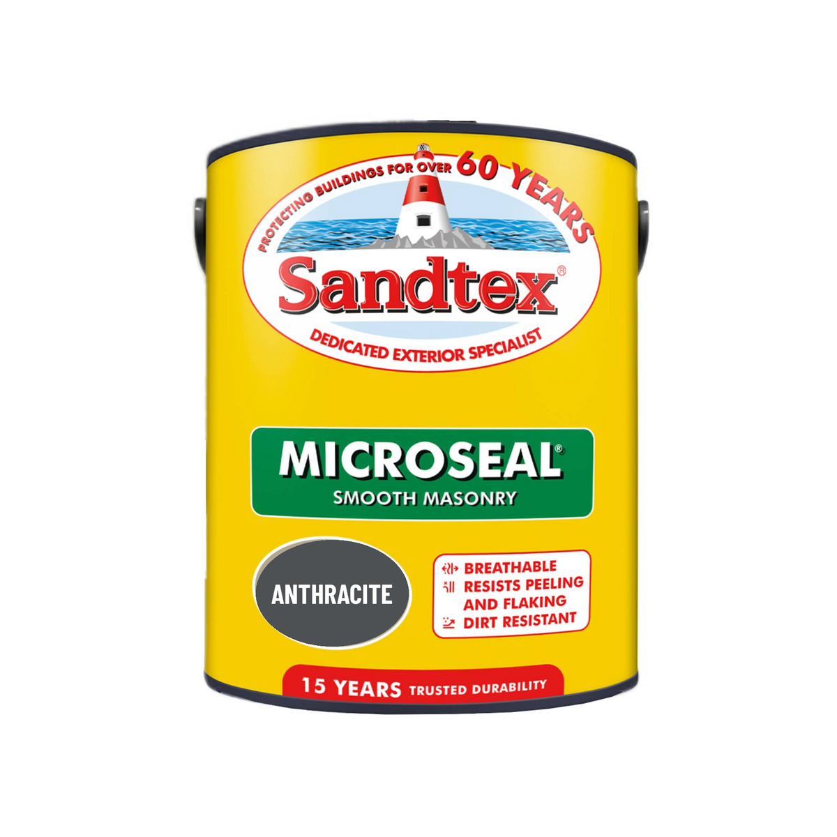 Sandtex 15 Year Weatherproof Exterior Wall Paint - Anthracite