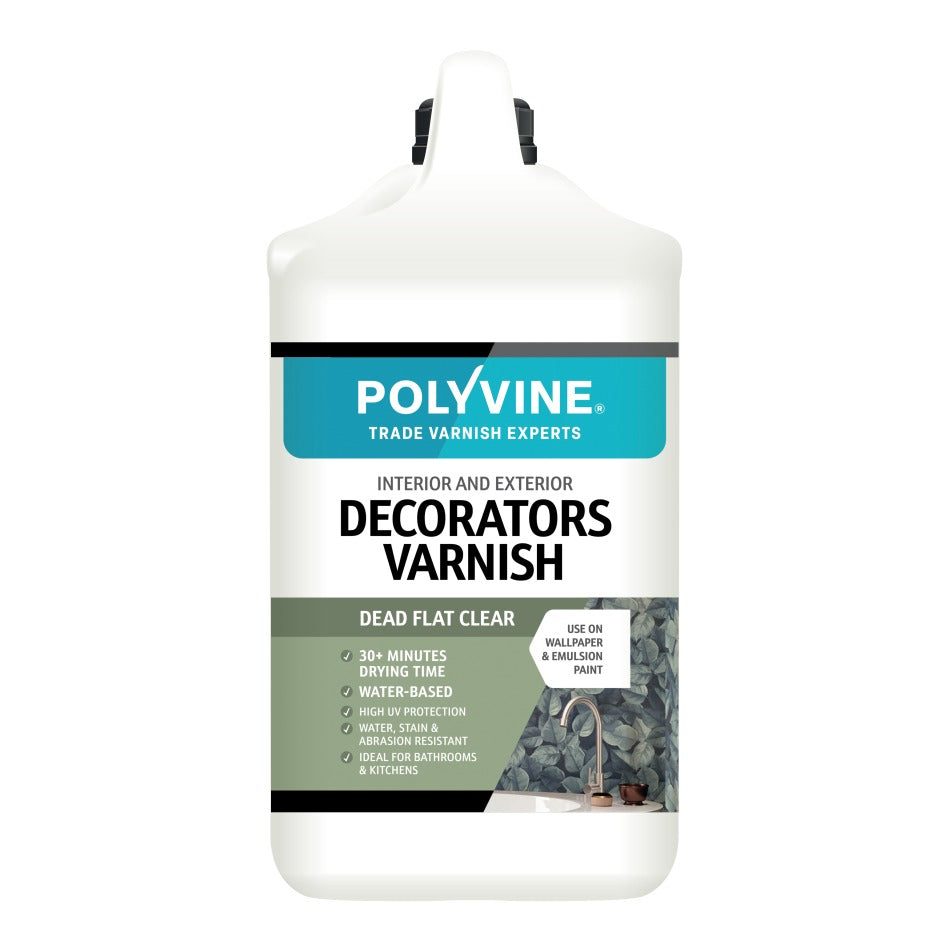 POLYVINE DECORATORS VARNISH DEAD FLAT CLEAR 1 LITRE