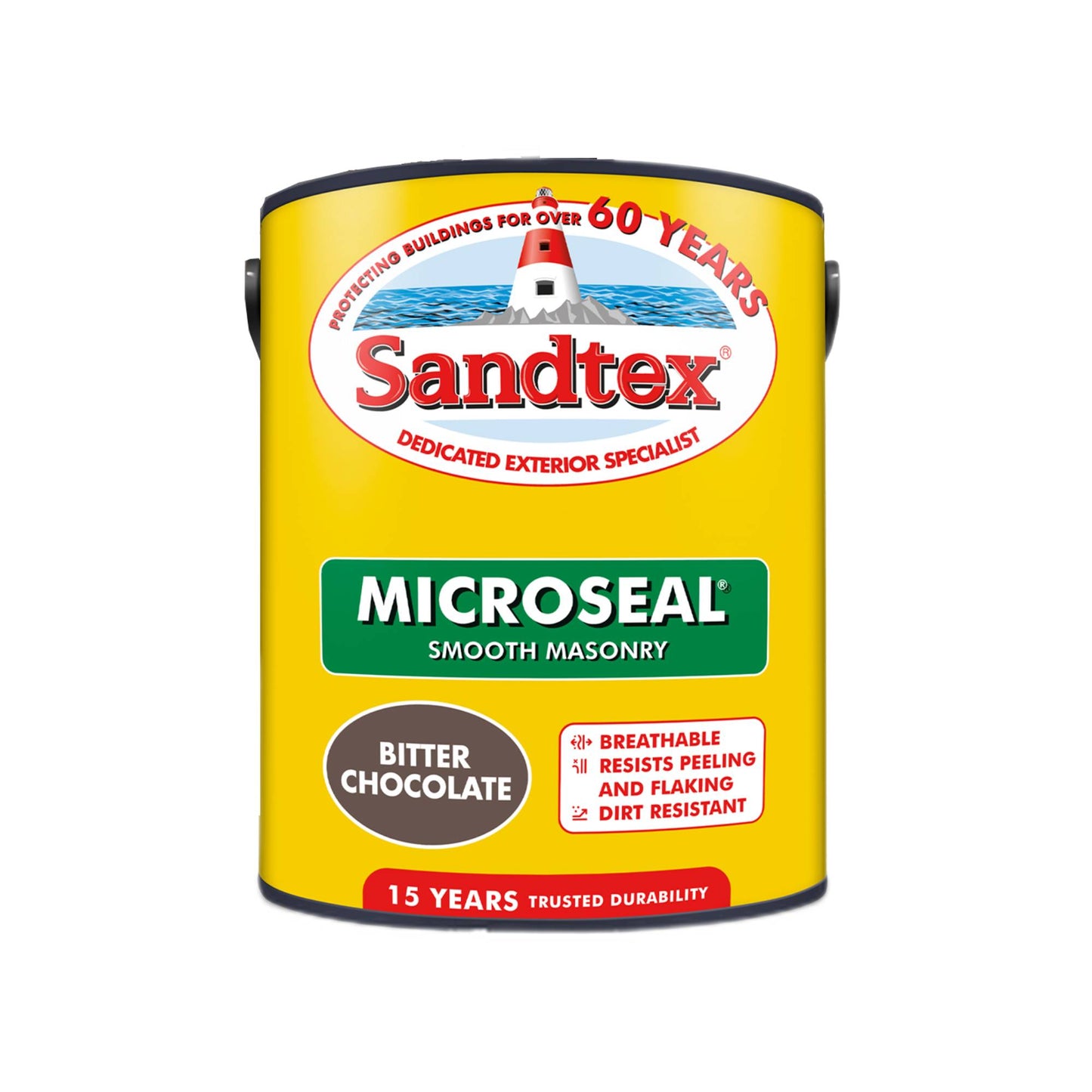 Sandtex 15 Year Weatherproof Exterior Wall Paint - Bitter Chocolate