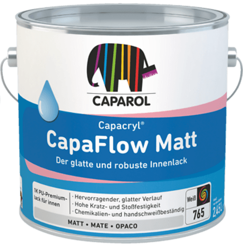 Caparol CapaFlow Matt Water Based Enamel Paint For Interior Wood & Metal Tinted 2.5L