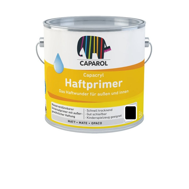 Caparol Haftprimer High Opacity Adhesion Primer Black RAL9005 All Sizes