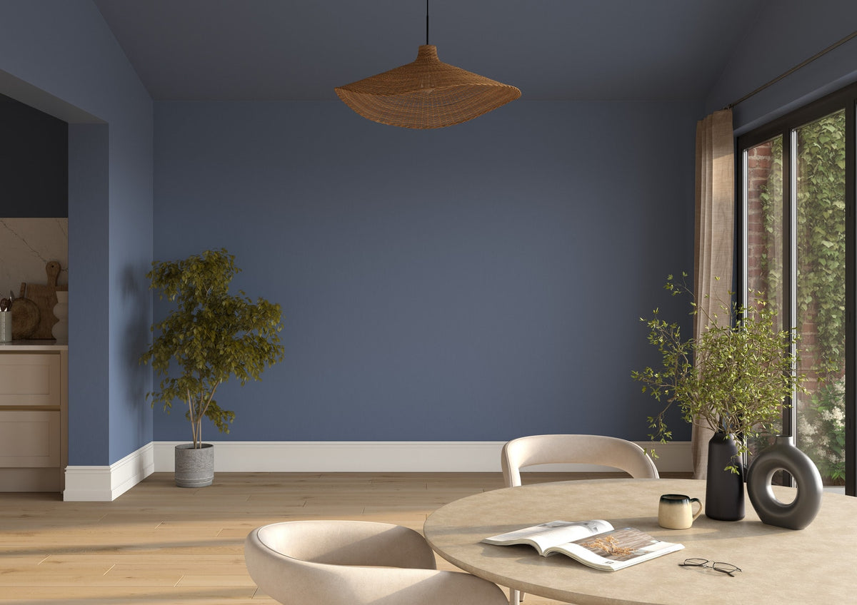 Dulux Heritage DH Indigo on the walls of a room setting