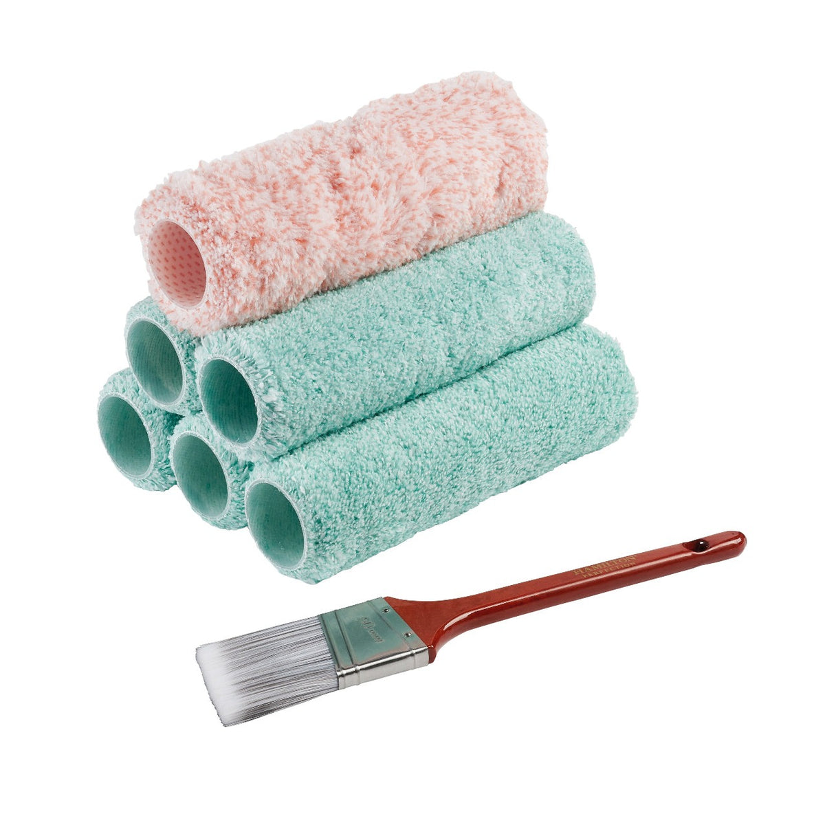 Hamilton Perfection 6PC 9" Roller Set plus free 2" Angled Perfection Brush