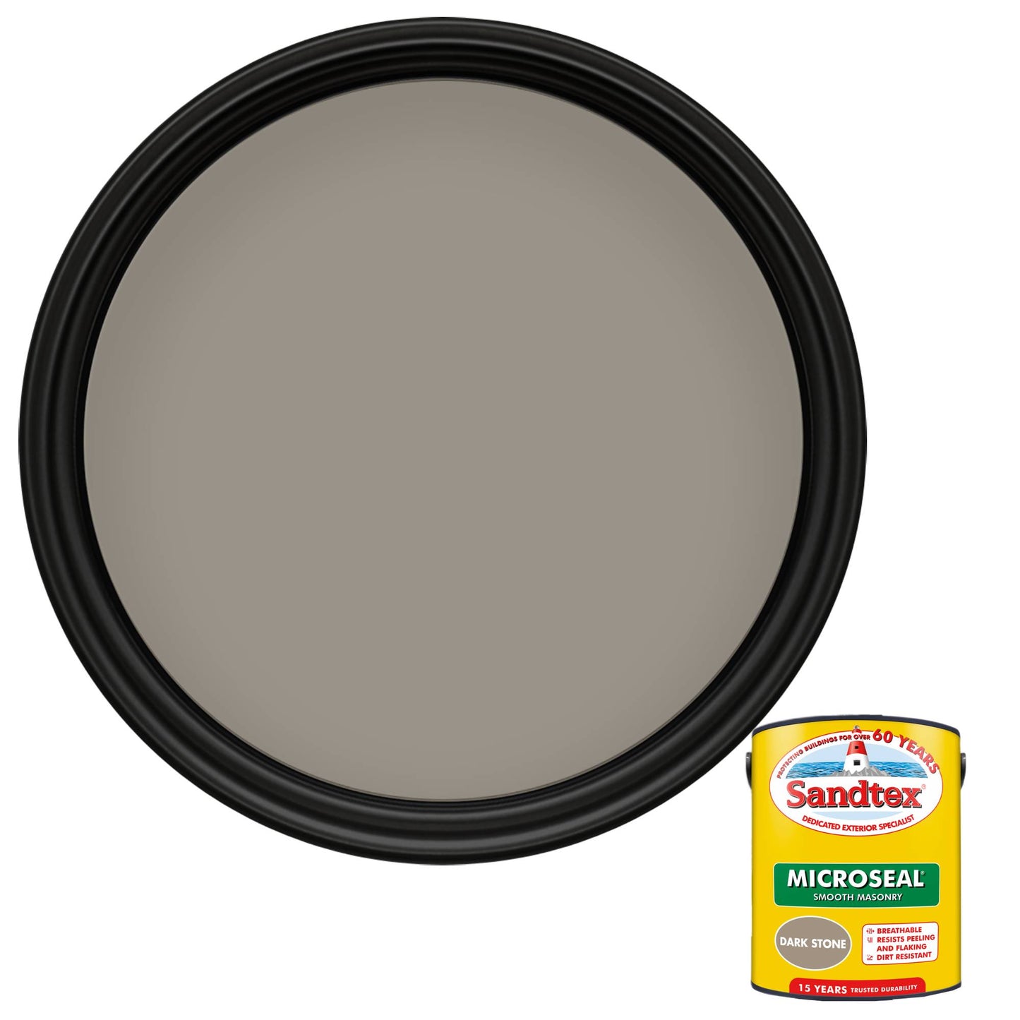 Sandtex 15 Year Weatherproof Exterior Wall Paint - Dark Stone