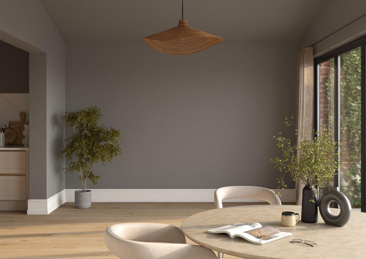 Dulux Heritage Lead Grey on the walls of a room setting