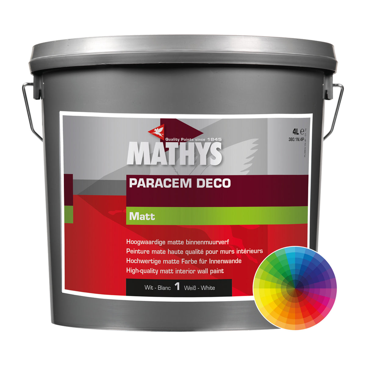 Mathys Paracem Deco Matt with colour wheel – tinted to your chosen colour