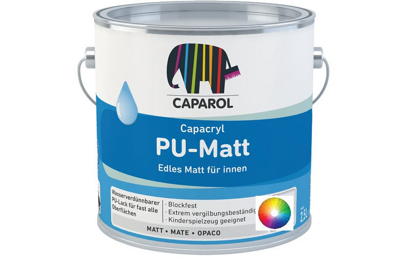 Caparol PU Matt Water Based Wood and Metal Paint Tinted Colours