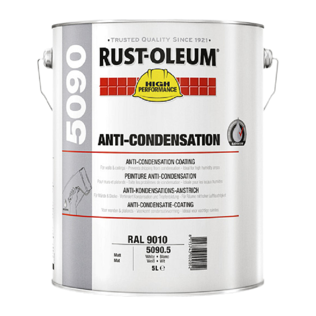 Rust-Oleum 5090 Anti-Condensation 5 litre tin, RAL 9010