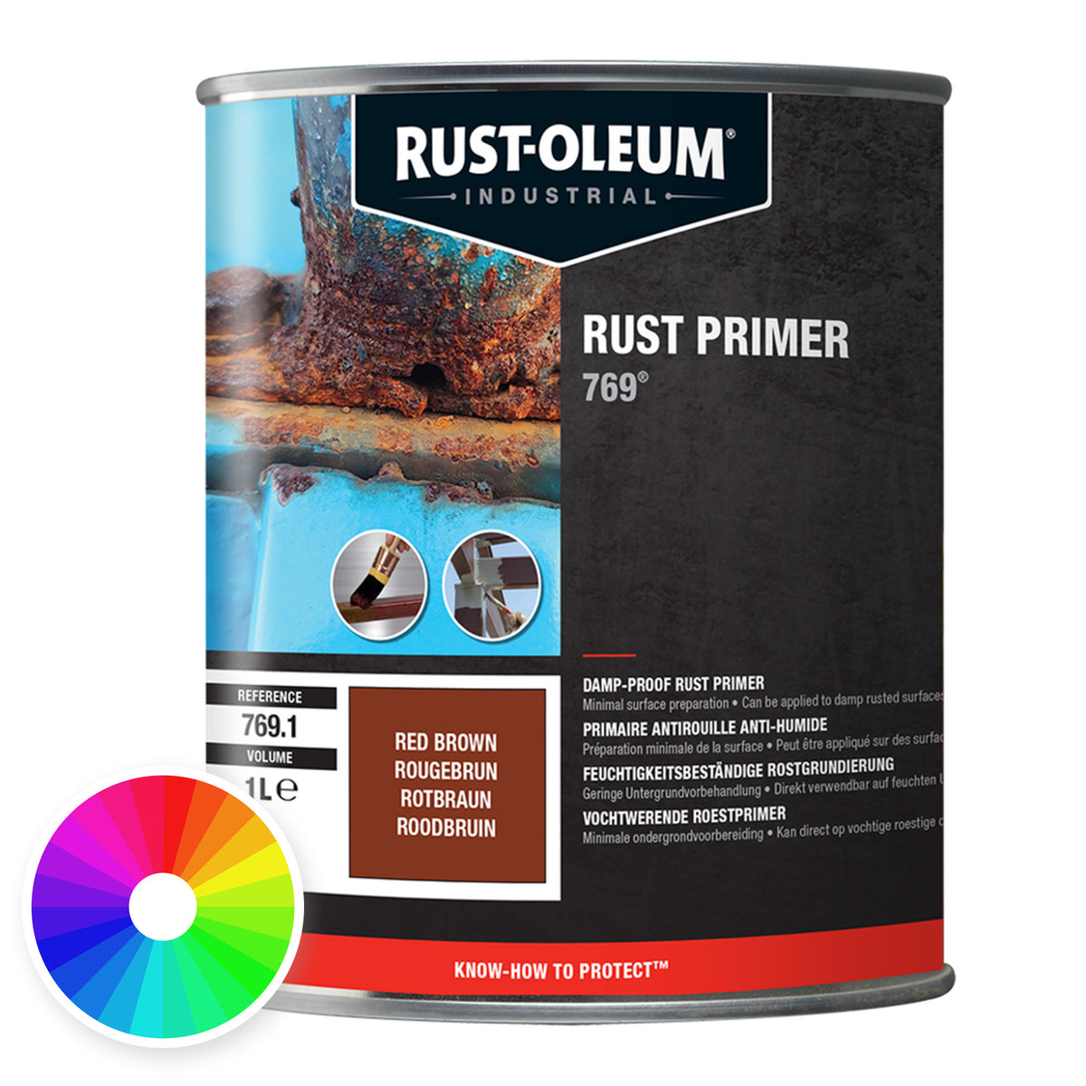 Rust-Oleum 769 Damp-Proof Rust Primer with colour wheel – tinted to your chosen colour