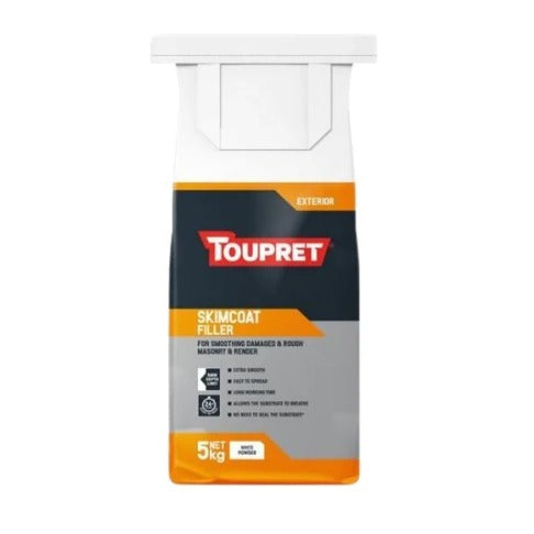 Toupret Exterior Skimcoat Filler White, 5 Kg