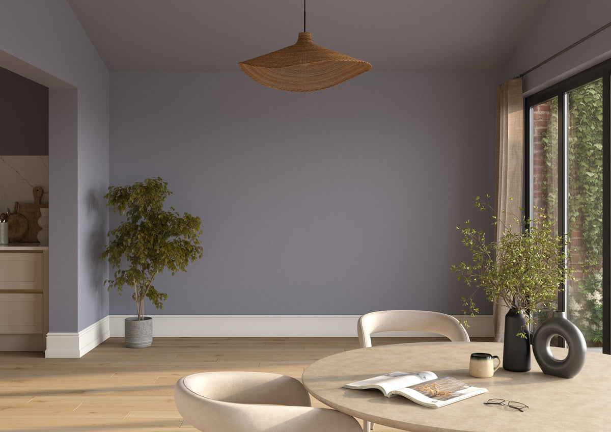 Dulux Heritage Violet Night on the walls of a room setting