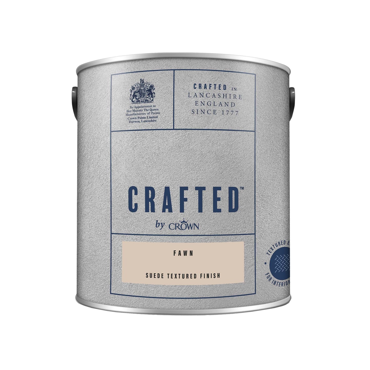 Crown Crafted Suede Textured Finish Paint - Fawn - 2.5 Litre