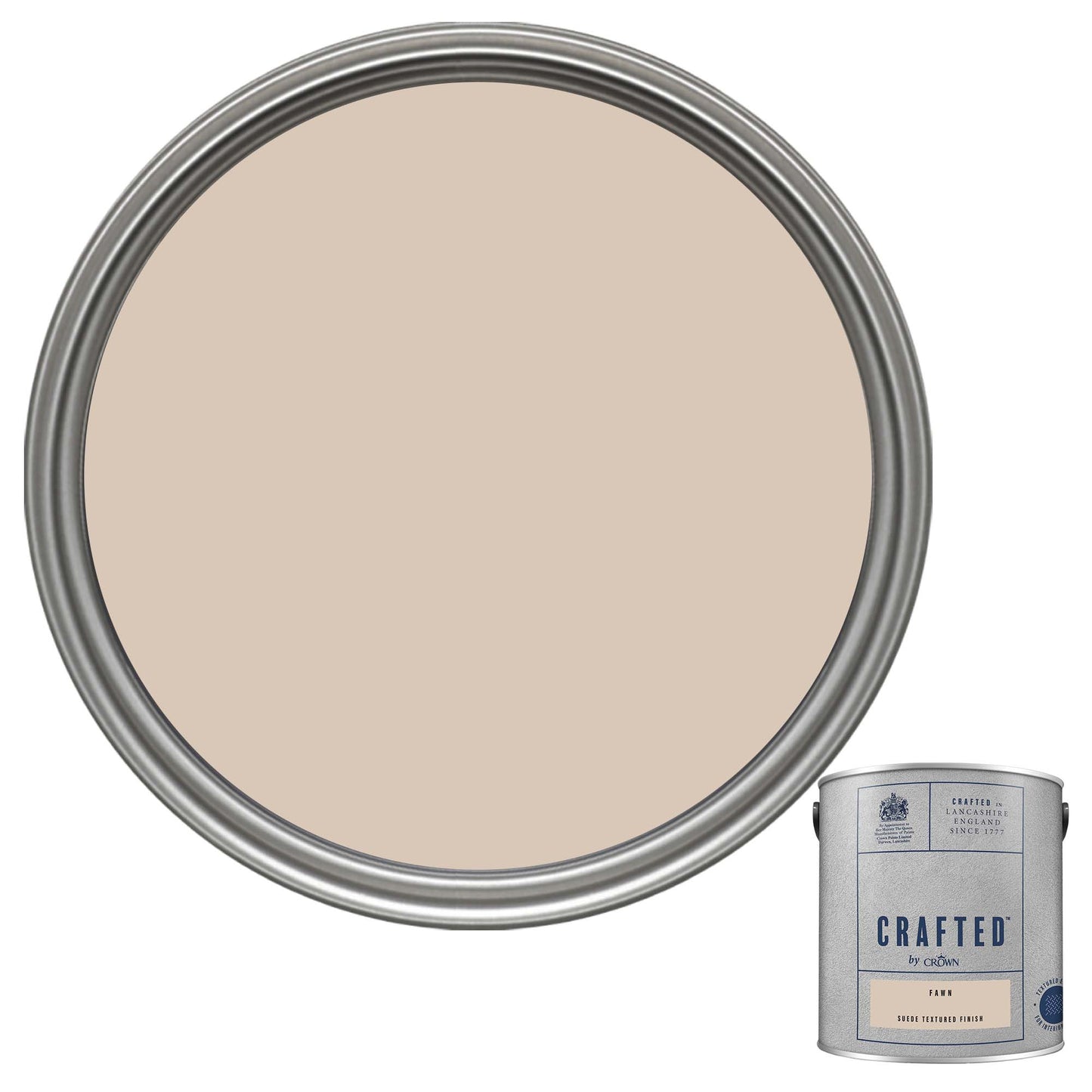 Crown Crafted Suede Textured Finish Paint - Fawn - 2.5 Litre