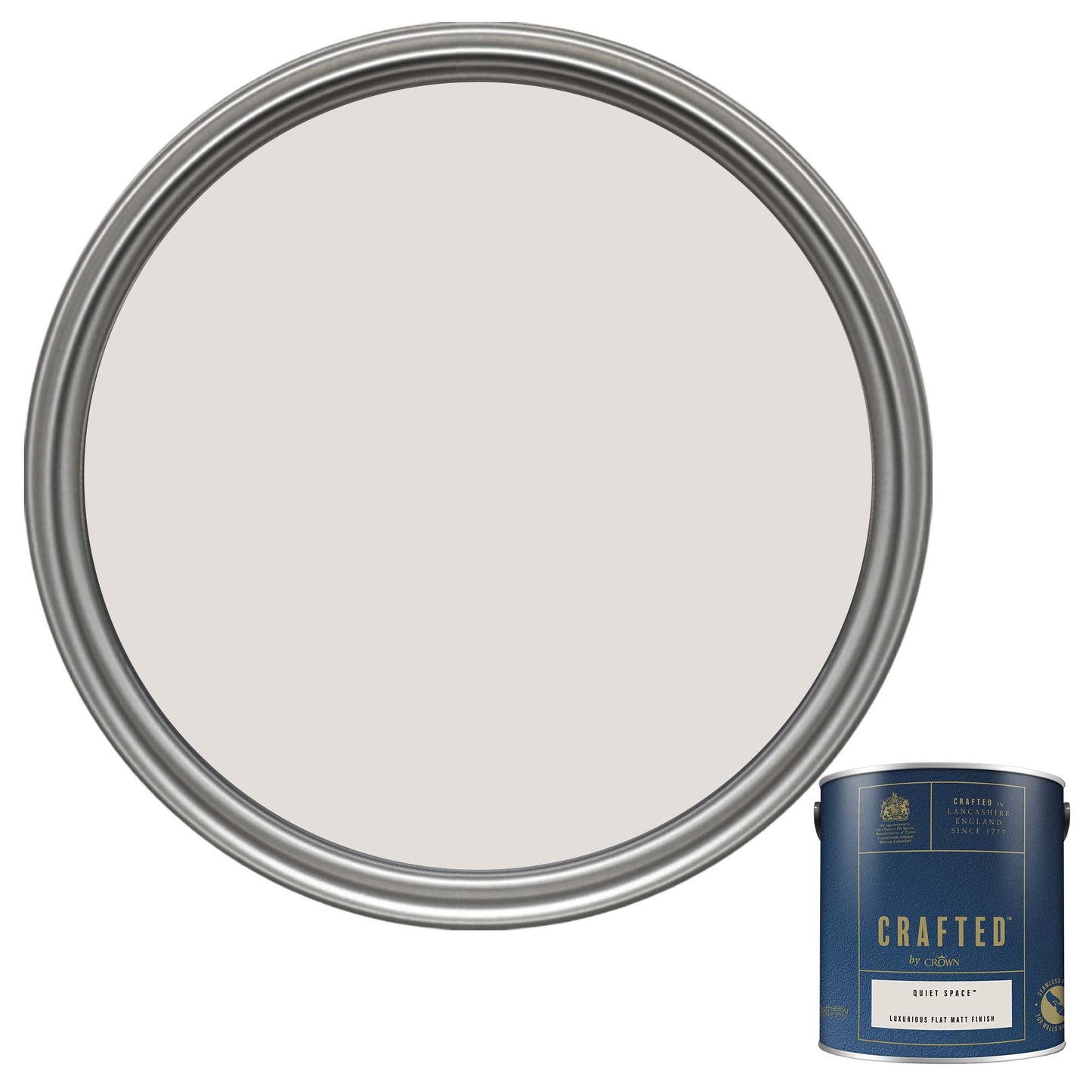 Crown Crafted Luxurious Flat Matt Finish Paint - Quiet Space - 2.5 Litre
