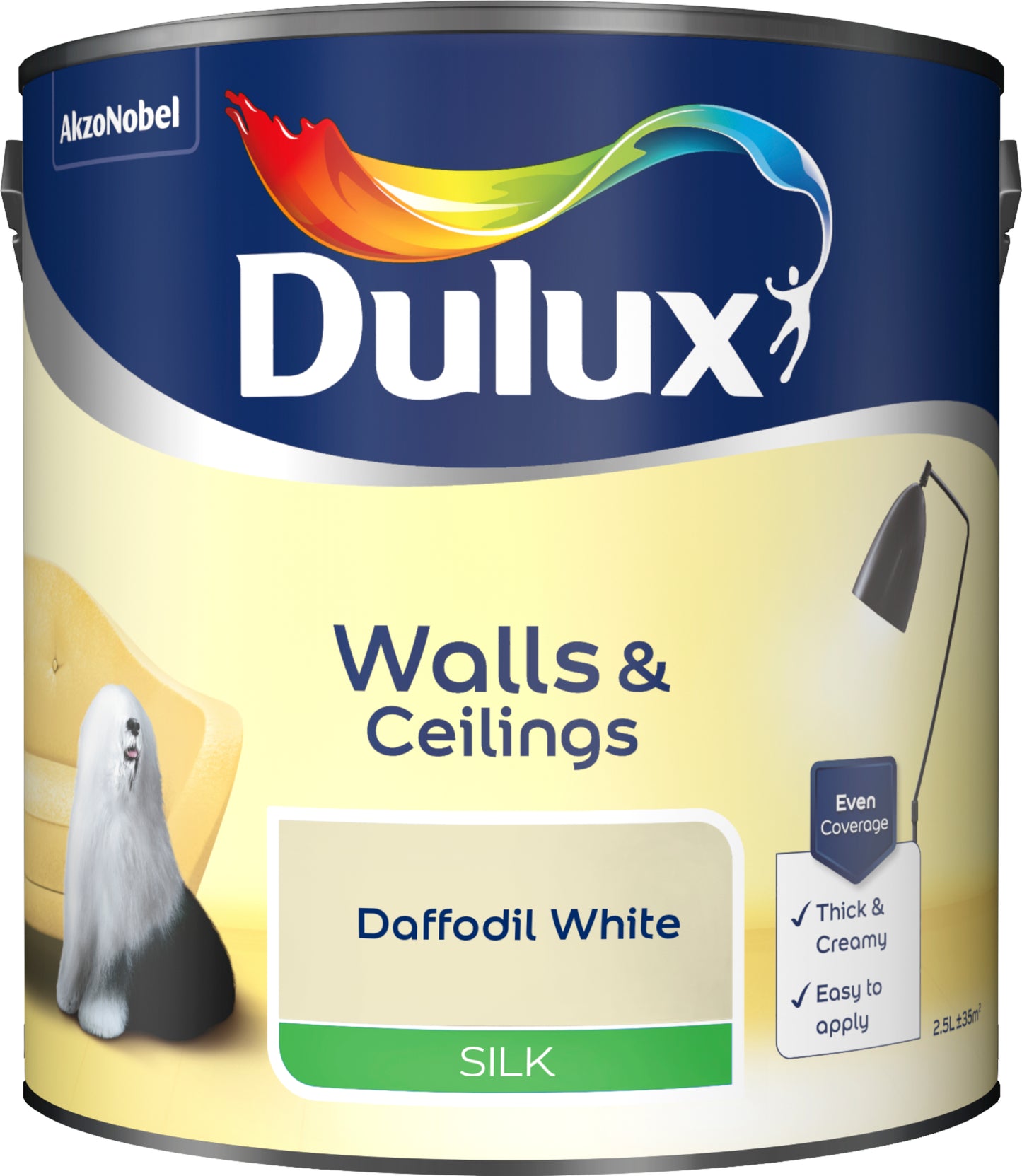 Dulux Silk Paint - Daffodil White - 2.5 Litre