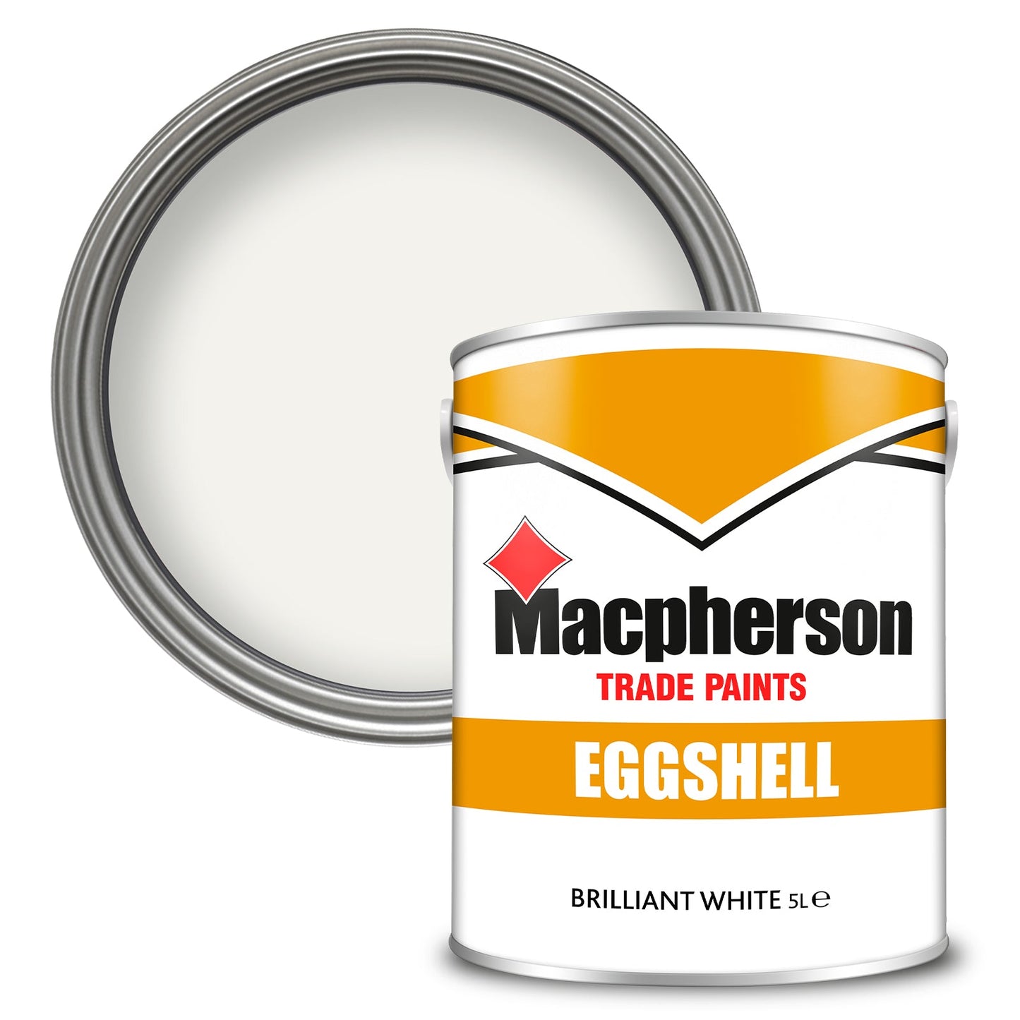 Macpherson Washable Eggshell Paint - Brilliant White