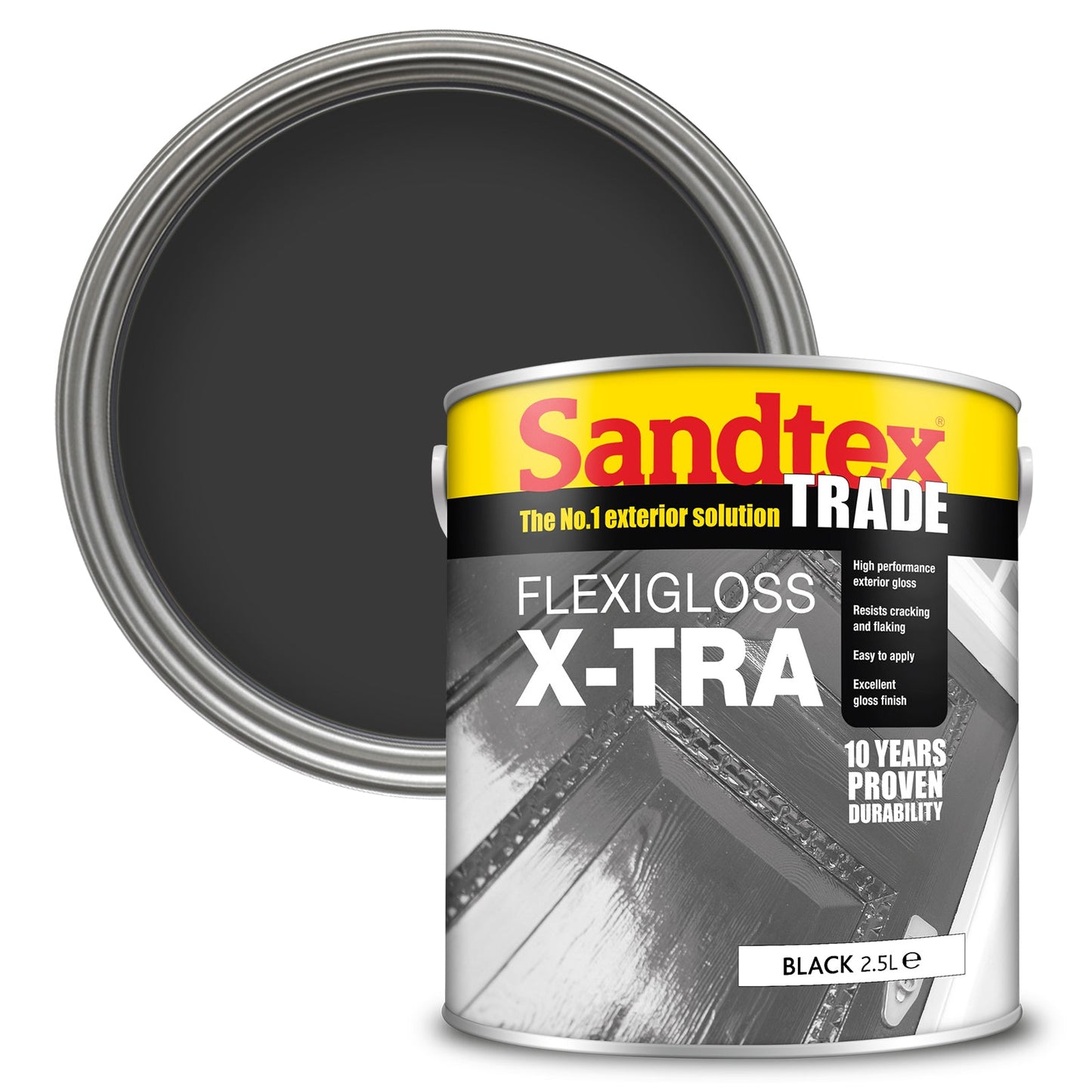 Sandtex Trade Flexigloss X-Tra Paint - Black