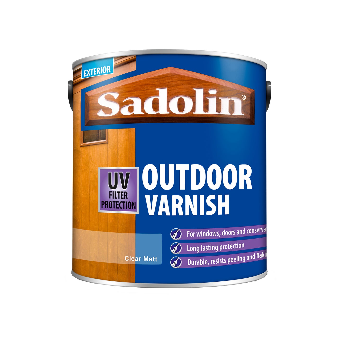 Sadolin Outdoor Protective Clear Varnish for Exterior Wood Joinery - Clear Matt