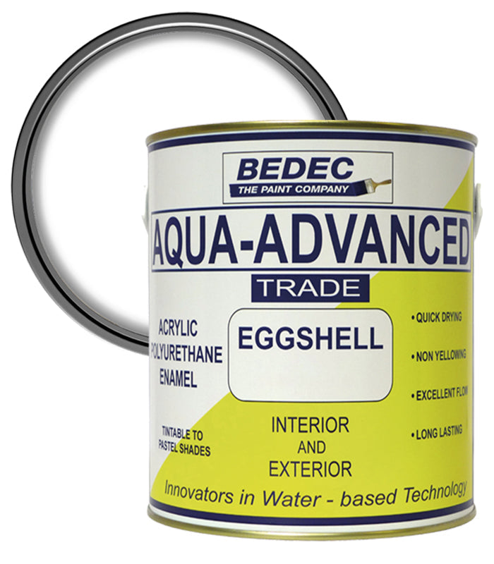 Bedec Aqua Advanced Eggshell Paint - Brilliant White