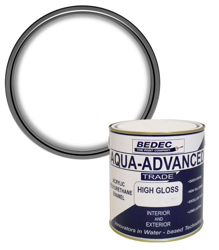 Bedec Aqua Advanced High Gloss Paint - Brilliant White