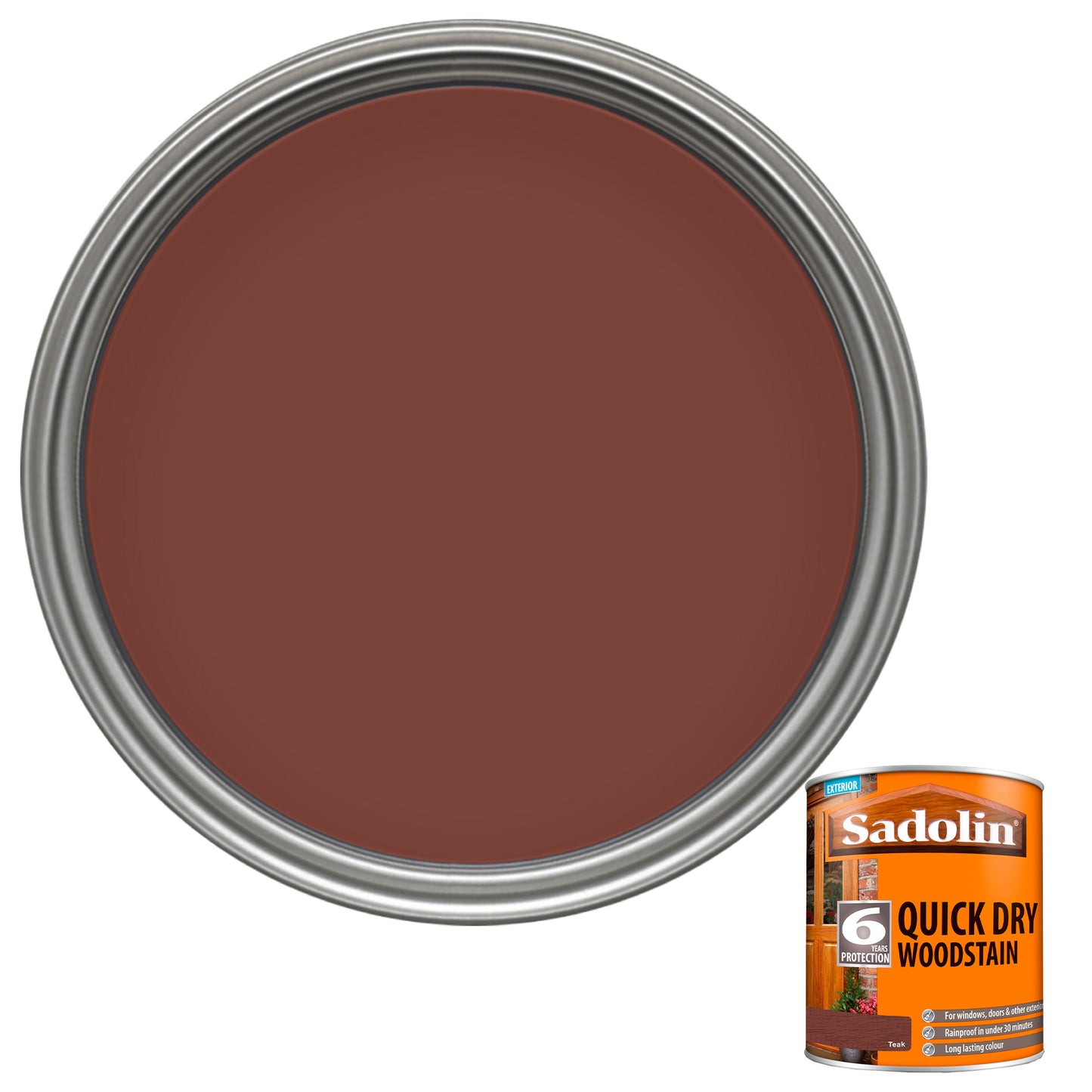 Sadolin Quick Dry Long-Lasting Exterior Woodstain with Six Year Protection - Teak