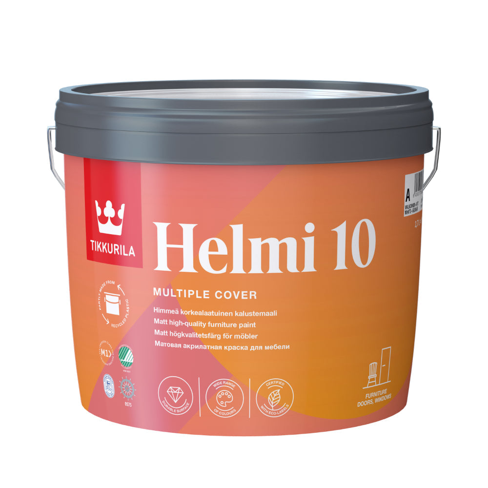 Helmi 10 Water-Based Acrylic Matt Wood Paint - Tinted Colour