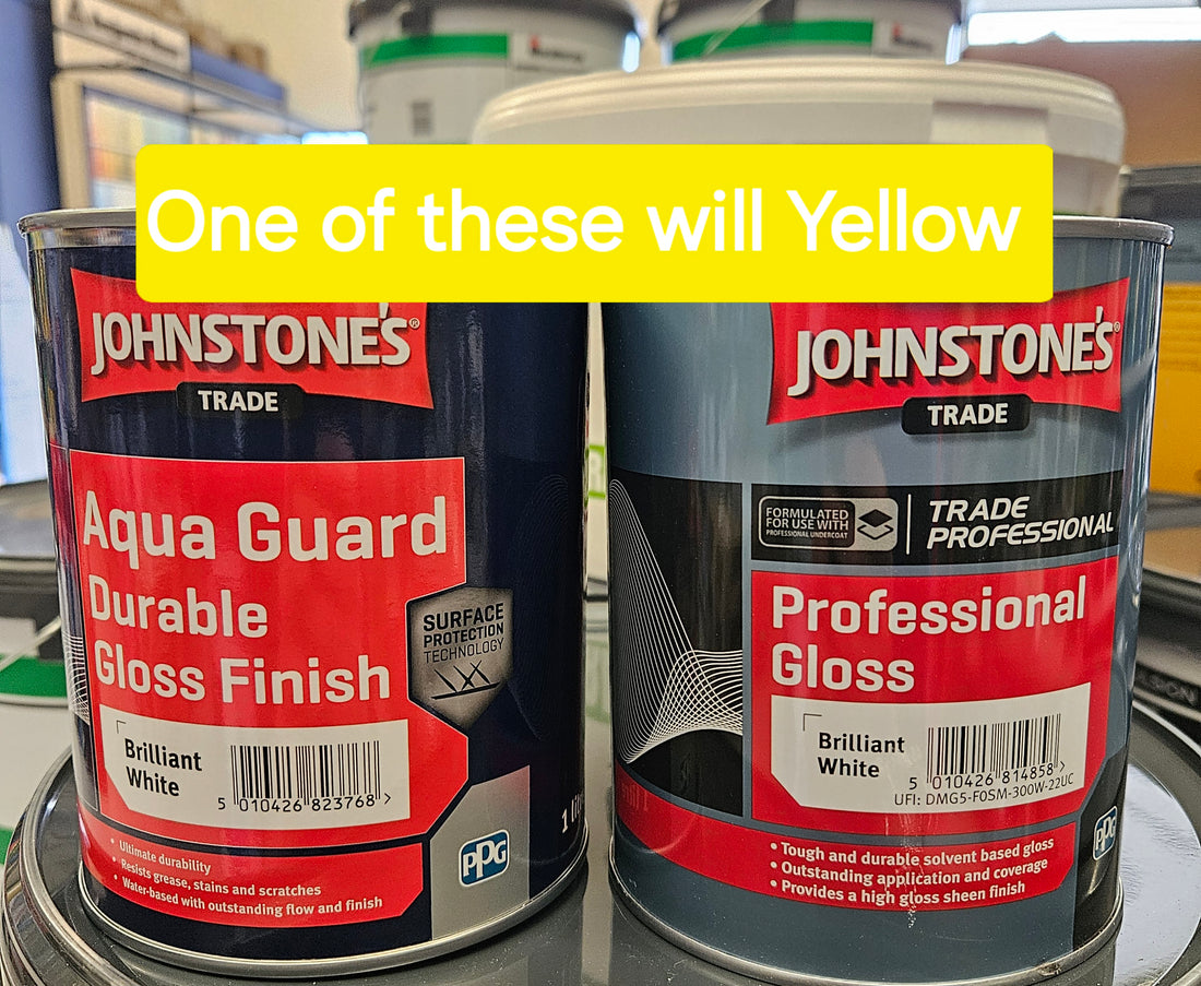 Why does white gloss paint yellow?