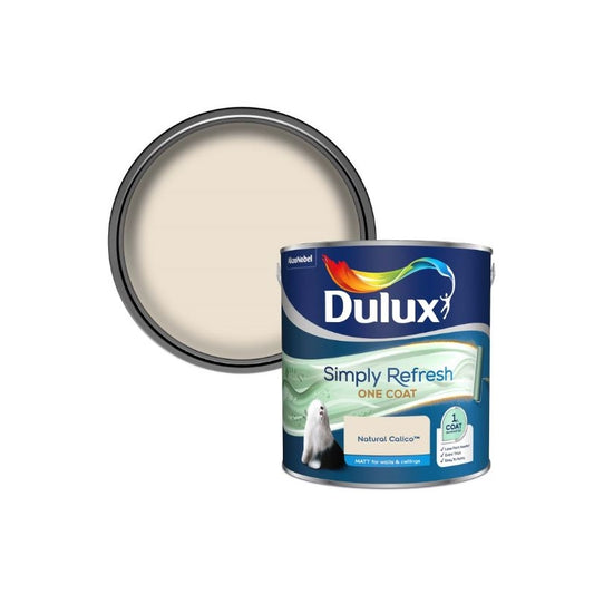 Dulux Simply Refresh One Coat Matt Paint - Natural Calico - 2.5 Litre