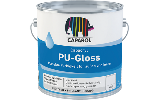 Caparol PU Gloss Water Based Wood and Metal Paint White