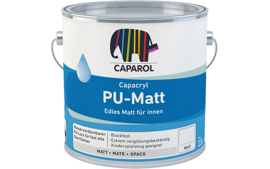Caparol PU Matt Water Based Wood and Metal Paint White