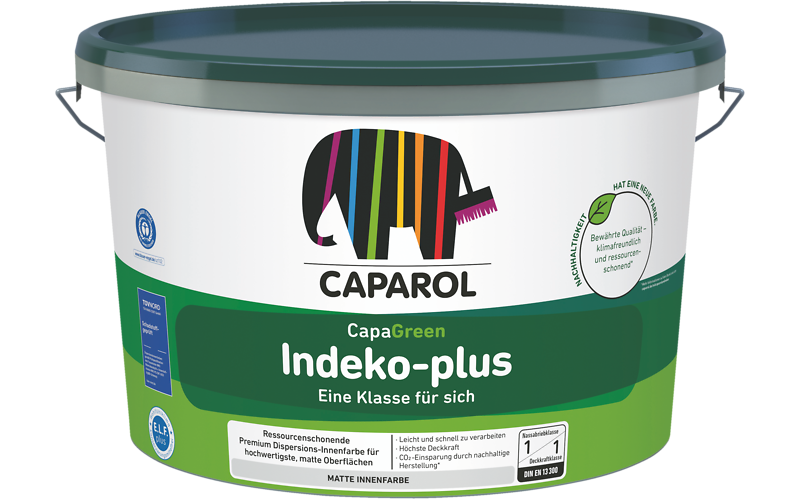 Caparol Indeko Plus 2.5% Sheen Super Flat Scrubbable Matt - White