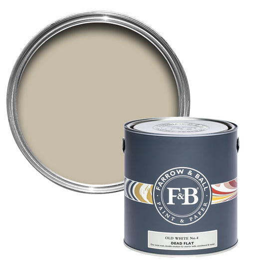 Farrow & Ball Multi Surface 2.5L Dead Flat Old White No. 4