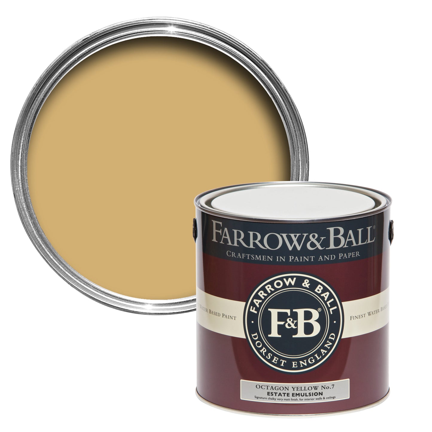 Farrow & Ball 2.5L Exterior Eggshell Octagon Yellow No.7
