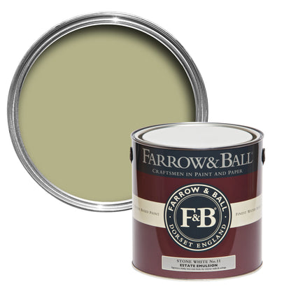 Farrow & Ball 2.5L Flat Eggshell Stone White No.11