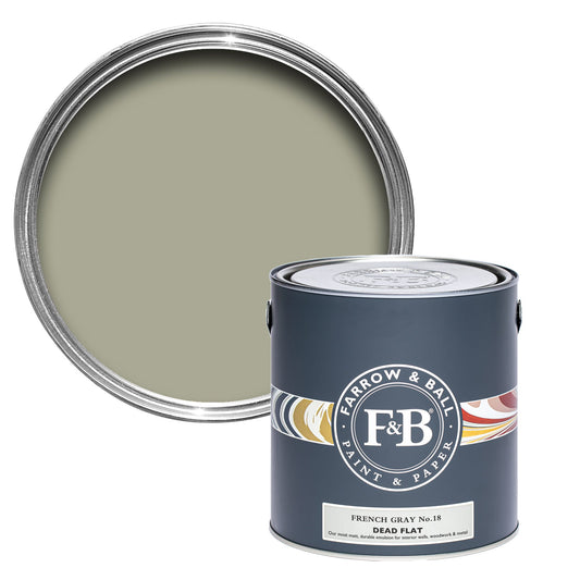 Farrow & Ball Multi Surface 5L Dead Flat French Gray No.18