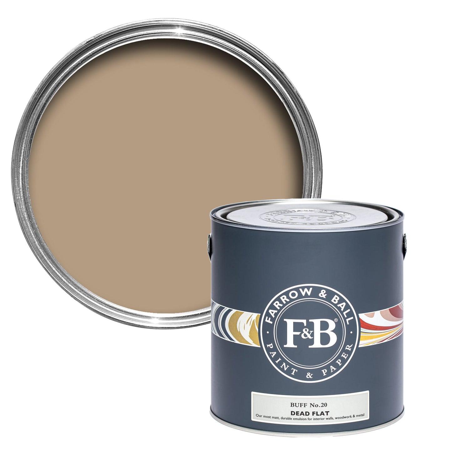 Farrow & Ball Multi Surface 750ml Dead Flat Buff No.20
