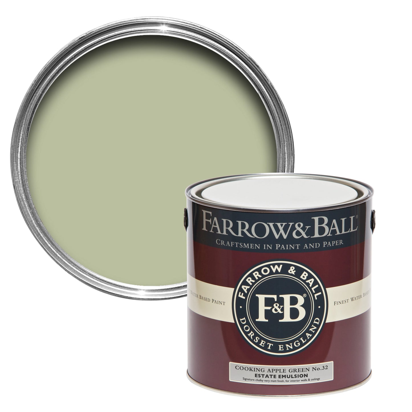 Farrow & Ball 2.5L Modern Eggshell Cooking Apple Green No.32