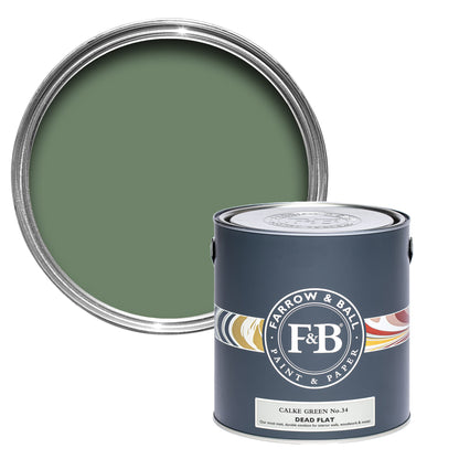 Farrow & Ball Multi Surface 2.5L Dead Flat Calke Green No.34