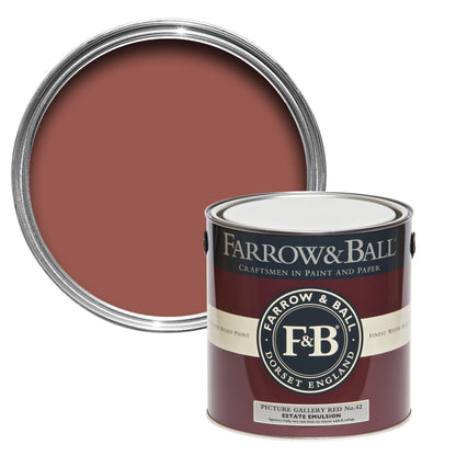 Tin Farrow & Ball 2.5L Modern Emulsion Picture Gallery Red No.42