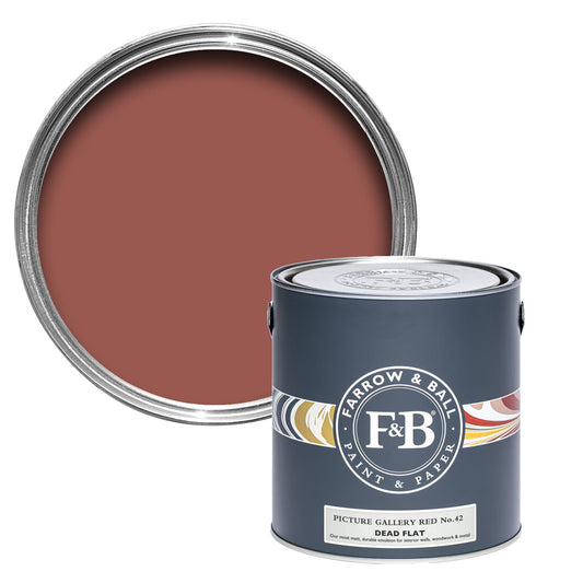 Farrow & Ball Multi Surface 5L Dead Flat Picture Gallery Red No.42
