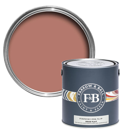 Farrow & Ball Multi Surface 5L Dead Flat Porphyry Pink No.49